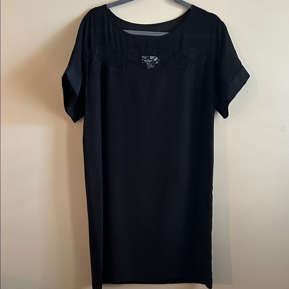 Jessica Simpson Black Mixed Media Dress